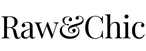 Logo with 'Raw & Chic' text in black on a white background